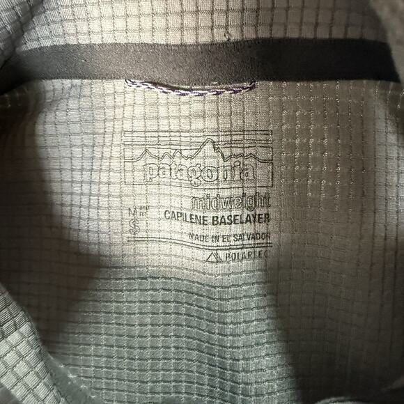 Patagonia Capilene Midweight 1/2 Zip Base Layer Pullover Gray Men’s Size Small - Picture 3 of 7